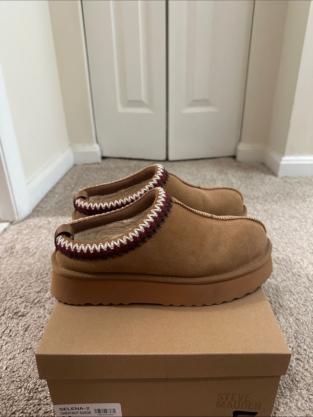 Steve Madden Selena Platform Mules with Marled Collar (NO BOX) - Picture 2 of 4
